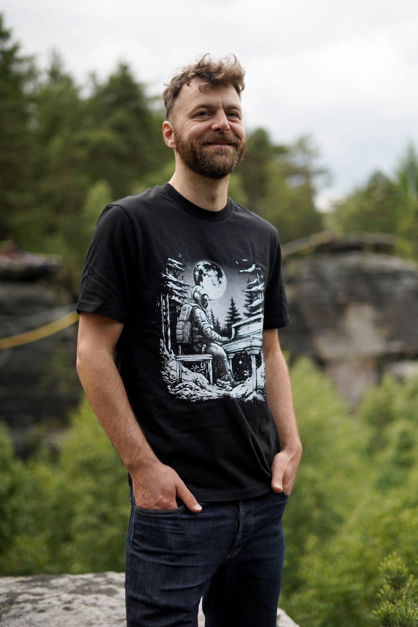 Astro Jazz – fairtrade Bio-Shirt für deine nachhaltige Reise - Herren Organic Shirt