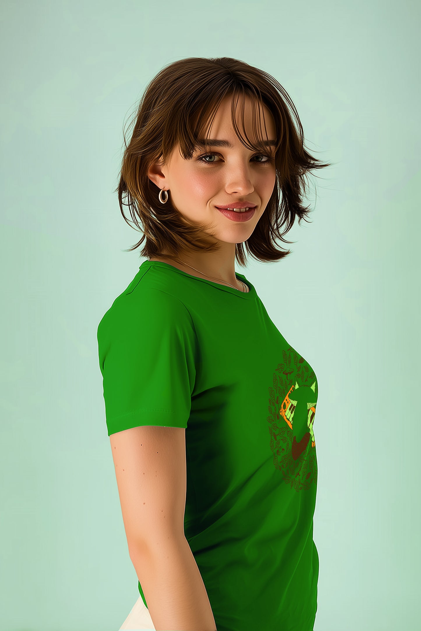 Fuchs am keyboard - Damen Shirt organic