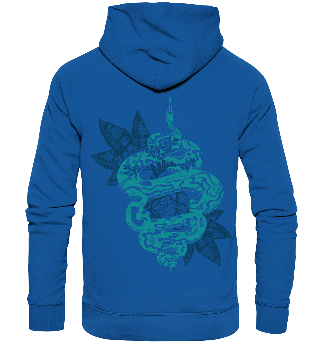 Das Jahr der Schlange 2025 -Fairtrade Bio-Hoodie für deine nachhaltige Erkenntnis - Organic Basic Hoodie - Bio Pullover