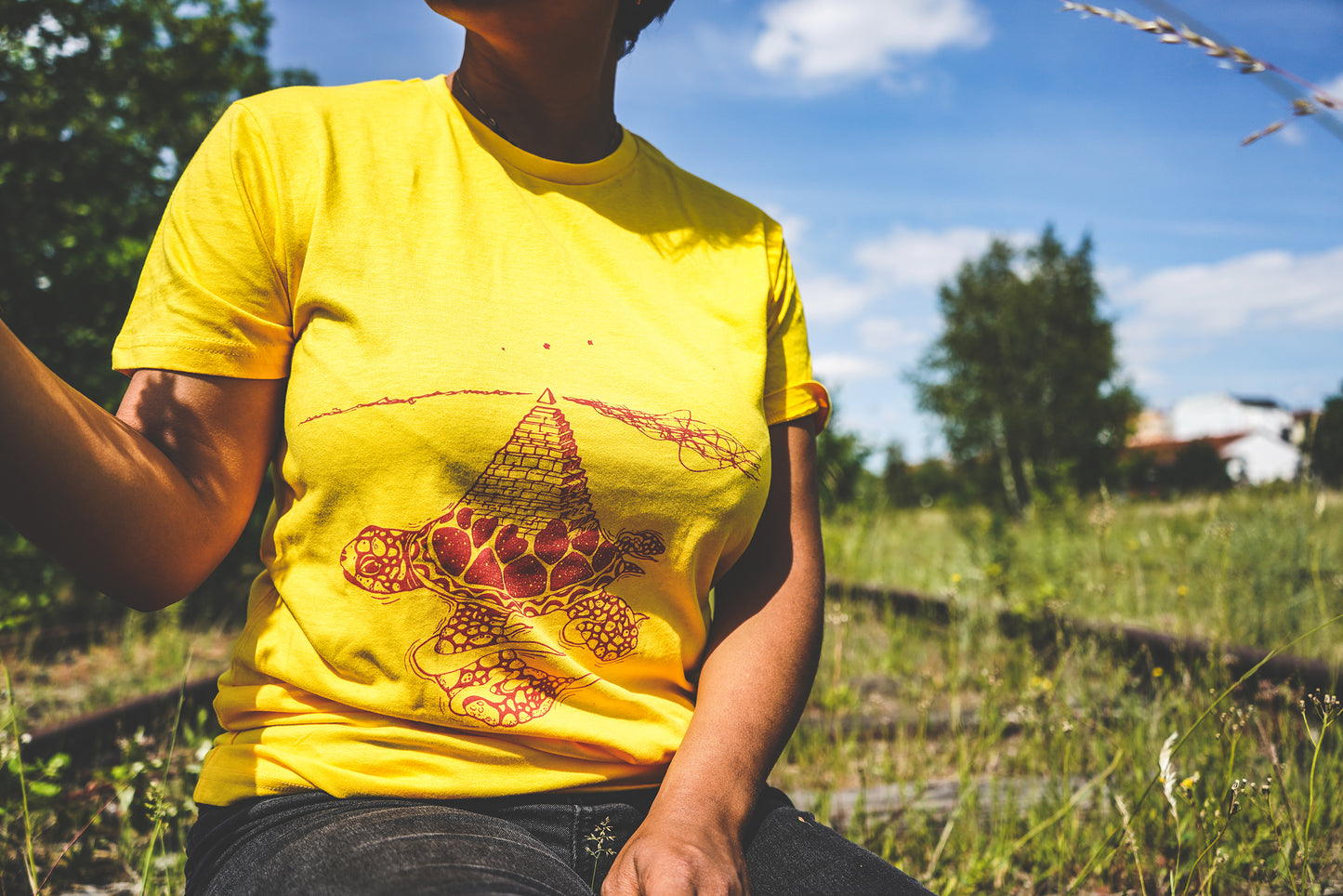 Schildkröte Pyramide – Fairtrade Bio-Shirt für deine nachhaltige Archäologie - Damen Organic Shirt