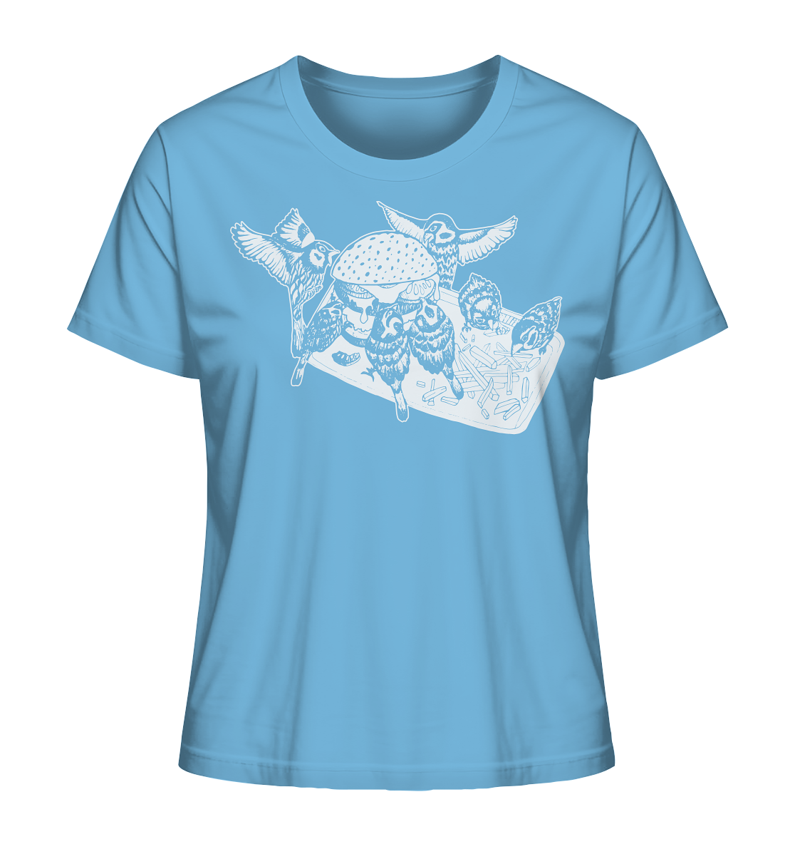 Birds in the City -  fairtrade Bio-Shirt für deinen nachhaltigen Hunger - Damen Organic Shirt - Fatsfood Vögel3