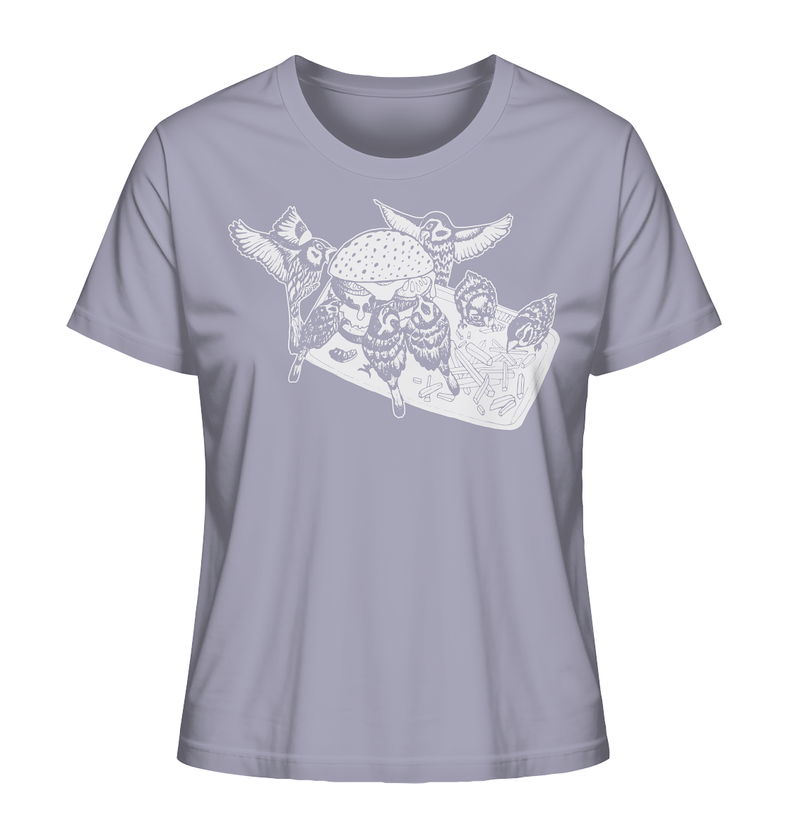 Birds in the City -  fairtrade Bio-Shirt für deinen nachhaltigen Hunger - Damen Organic Shirt - Fatsfood Vögel3