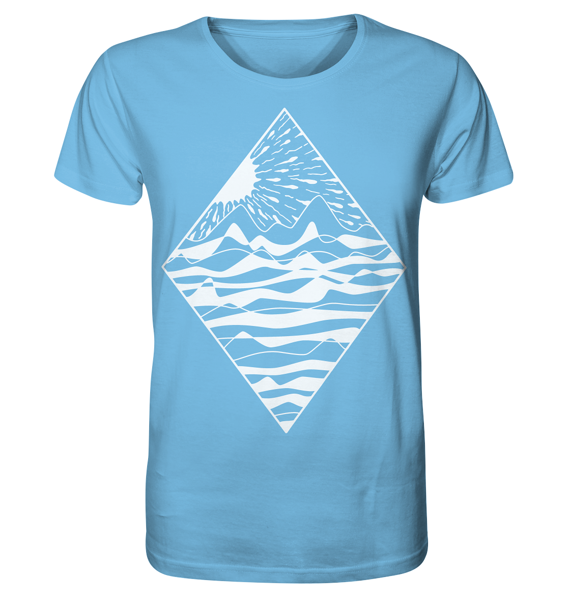 Diamant – Fairtrade Bio-Shirt für einen Tag am Meer - Herren Organic Shirt blu