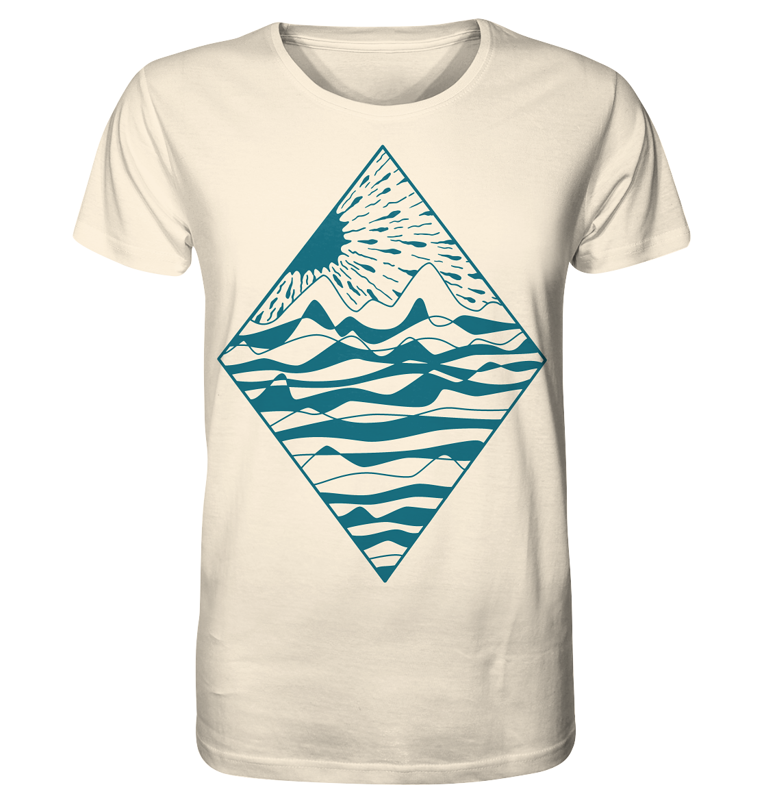 Diamant – Fairtrade Bio-Shirt für einen Tag am Meer - Herren Organic Shirt raw