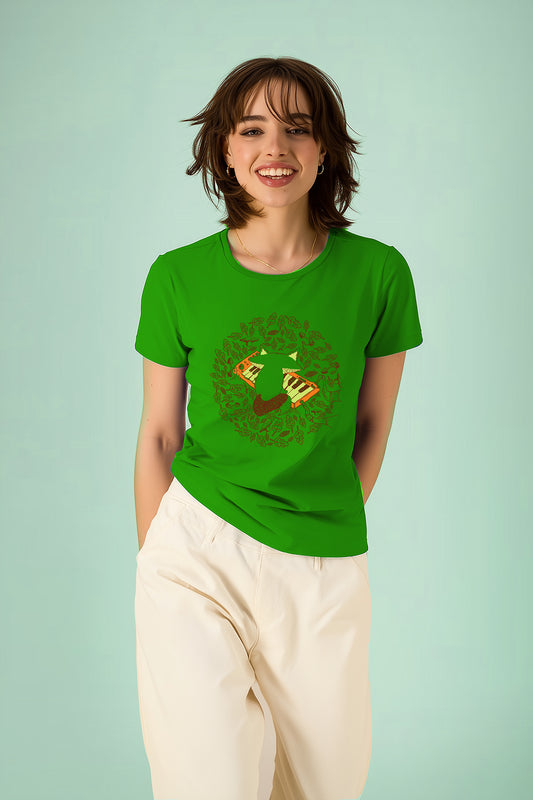 Fuchs am keyboard - Damen Shirt organic