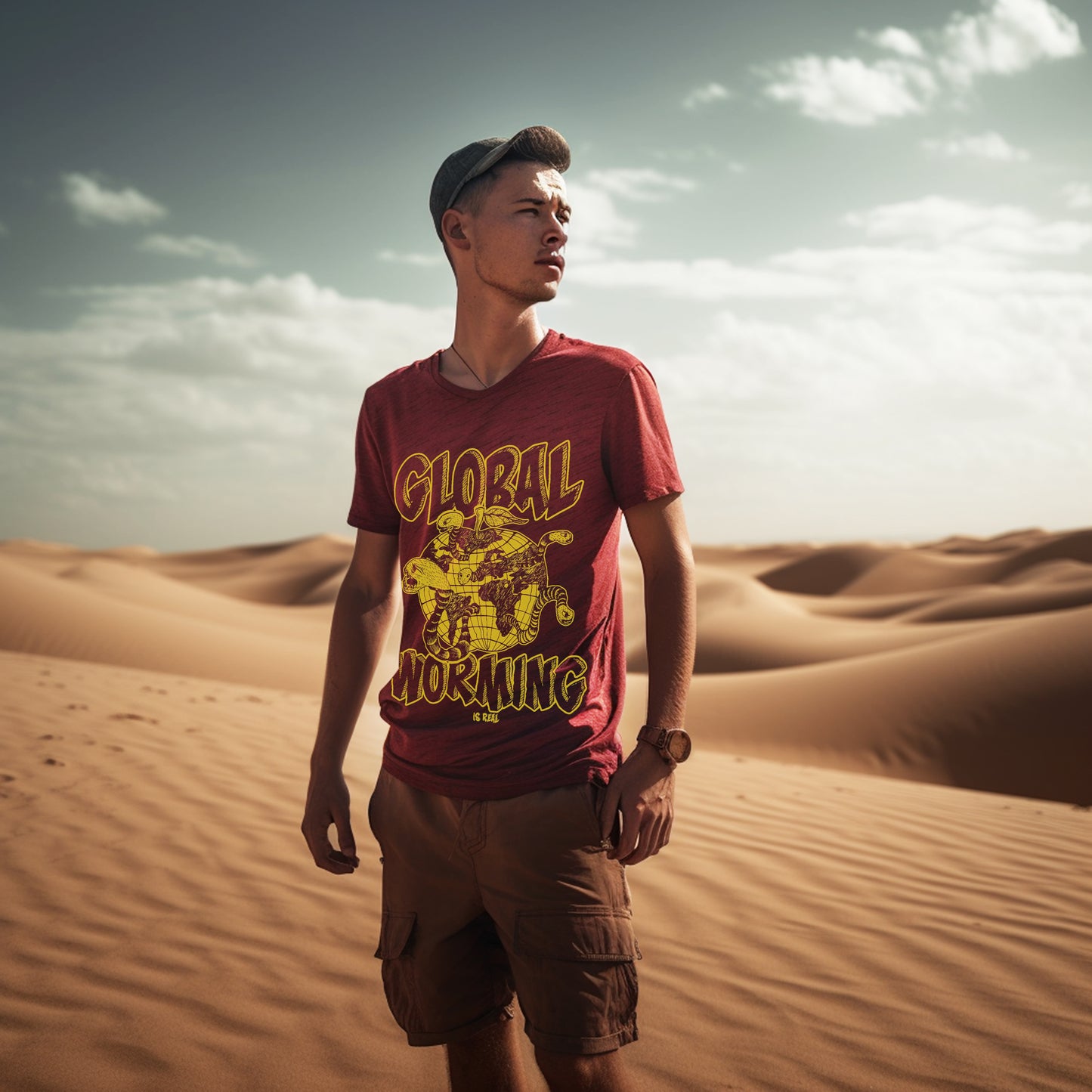 Global Worming - Fairtrade Bio-Shirt für deinen nachhaltigen Rhythmus - Herren Organic Shirt