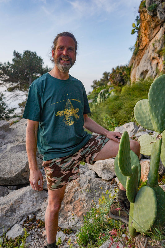 Schildkröte Pyramide - erfahre das Wissen der alten Welt - fairtrade Bio-Tshirt Herren
