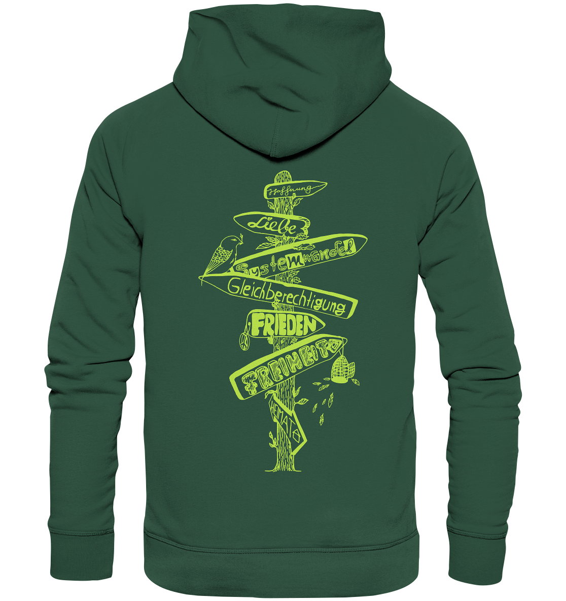 Wegweiser Signpost - Organic Basic Hoodie