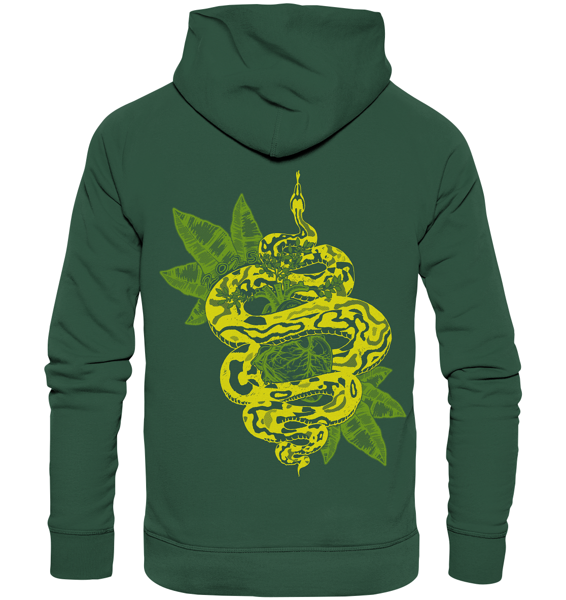 Das Jahr der Schlange 2025 -Fairtrade Bio-Hoodie für deine nachhaltige Erkenntnis - Organic Basic Hoodie - Bio Pullover