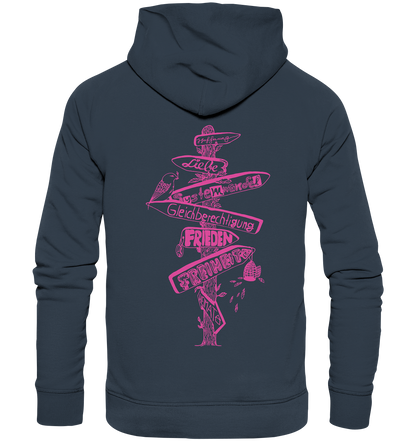 Wegweiser Signpost - Organic Basic Hoodie