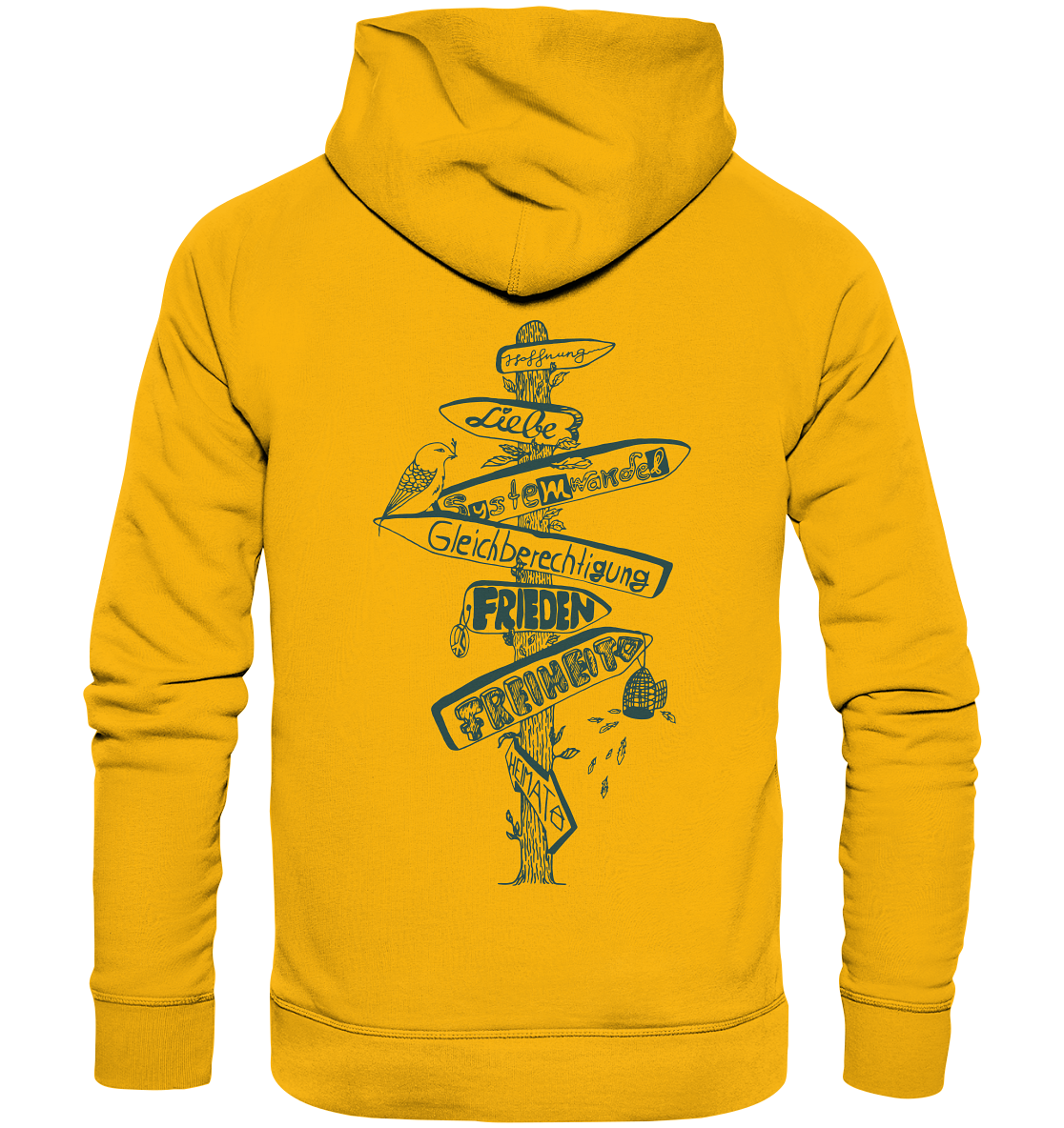 Wegweiser Signpost - Organic Basic Hoodie