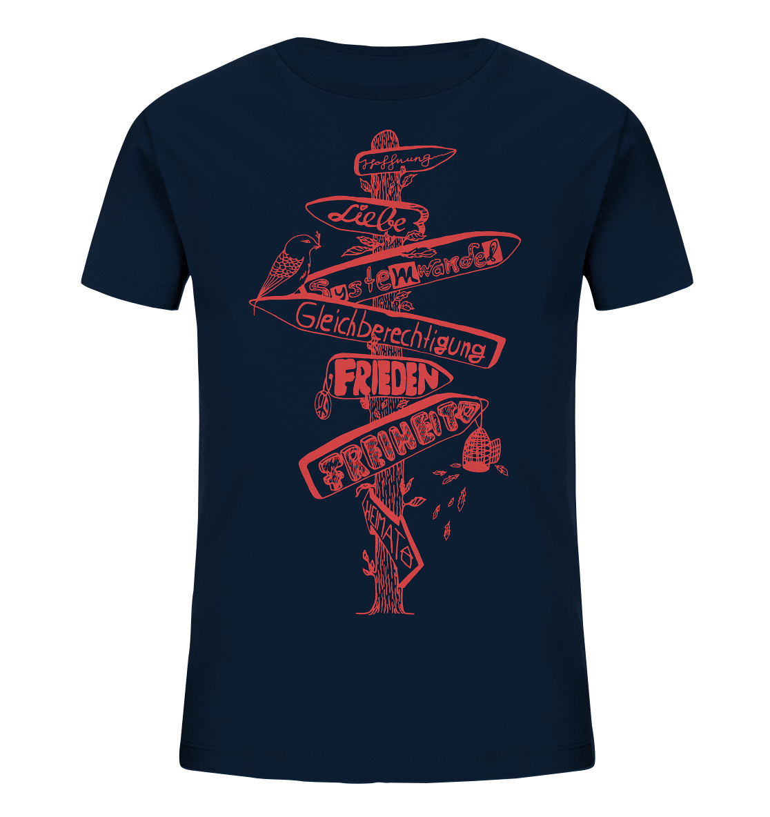 Wegweiser Signpost - Kids Organic Shirt