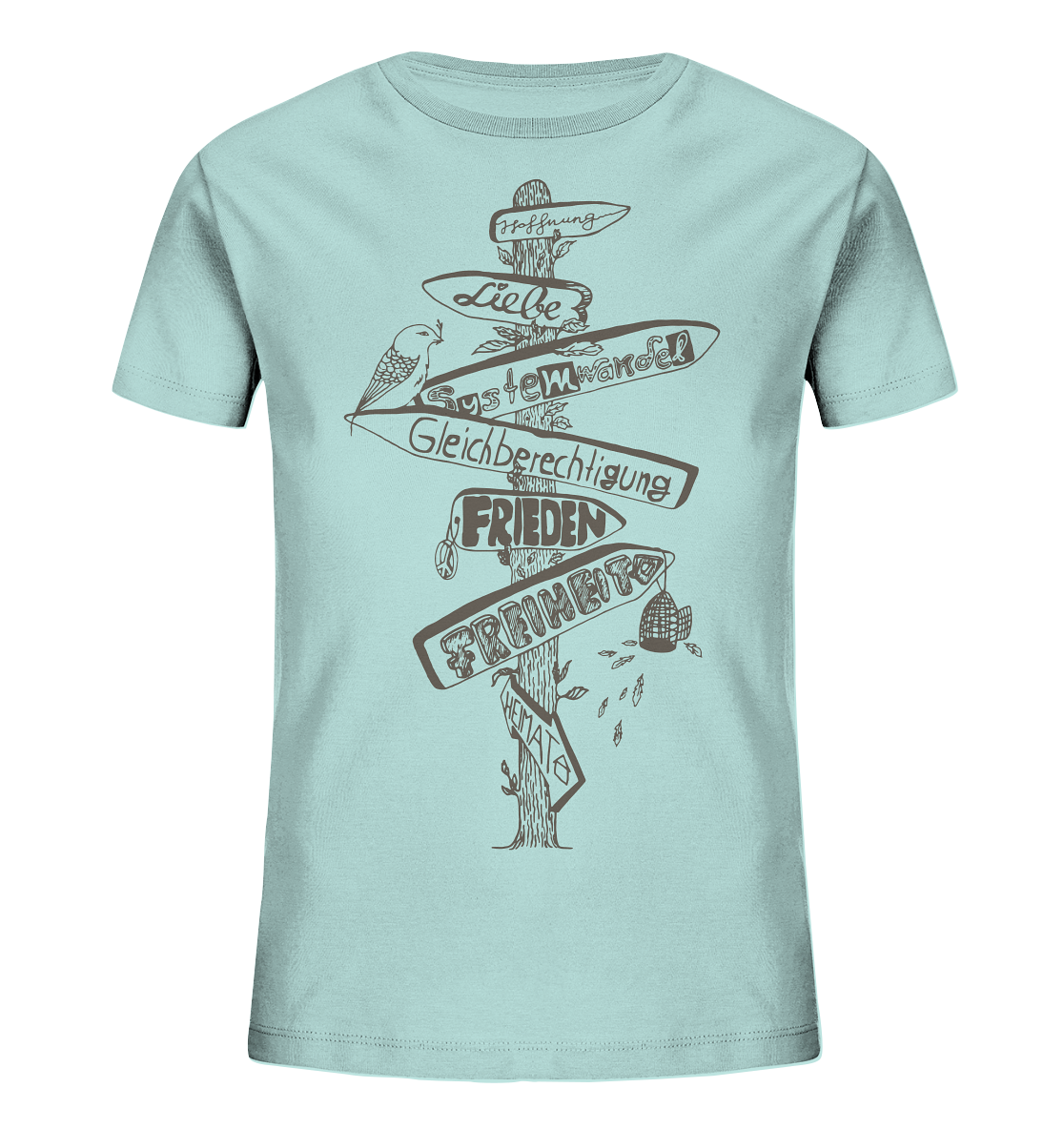 Wegweiser Signpost - Kids Organic Shirt