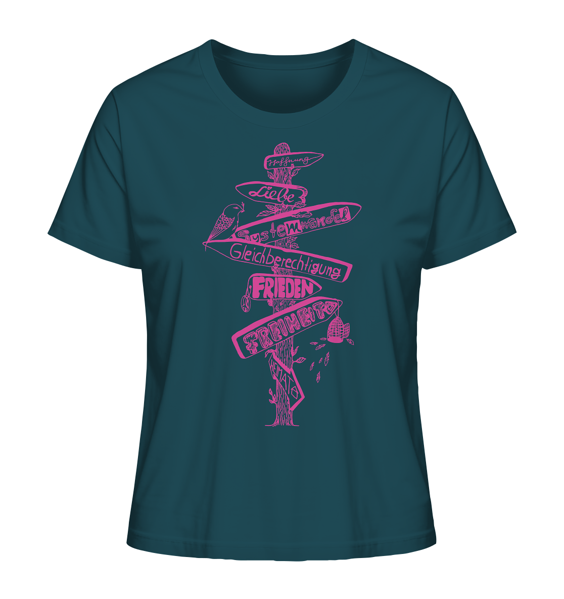 Wegweiser  – Fairtrade Bio-Shirt für deinen nachhaltigen Weg - Damen Organic Shirt