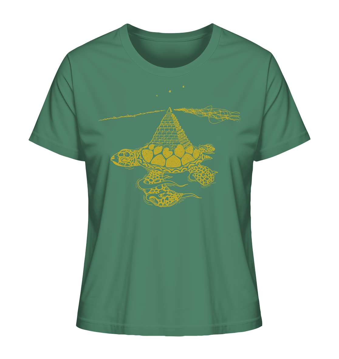Schildkröte Pyramide – Fairtrade Bio-Shirt für deine nachhaltige Archäologie - Damen Organic Shirt