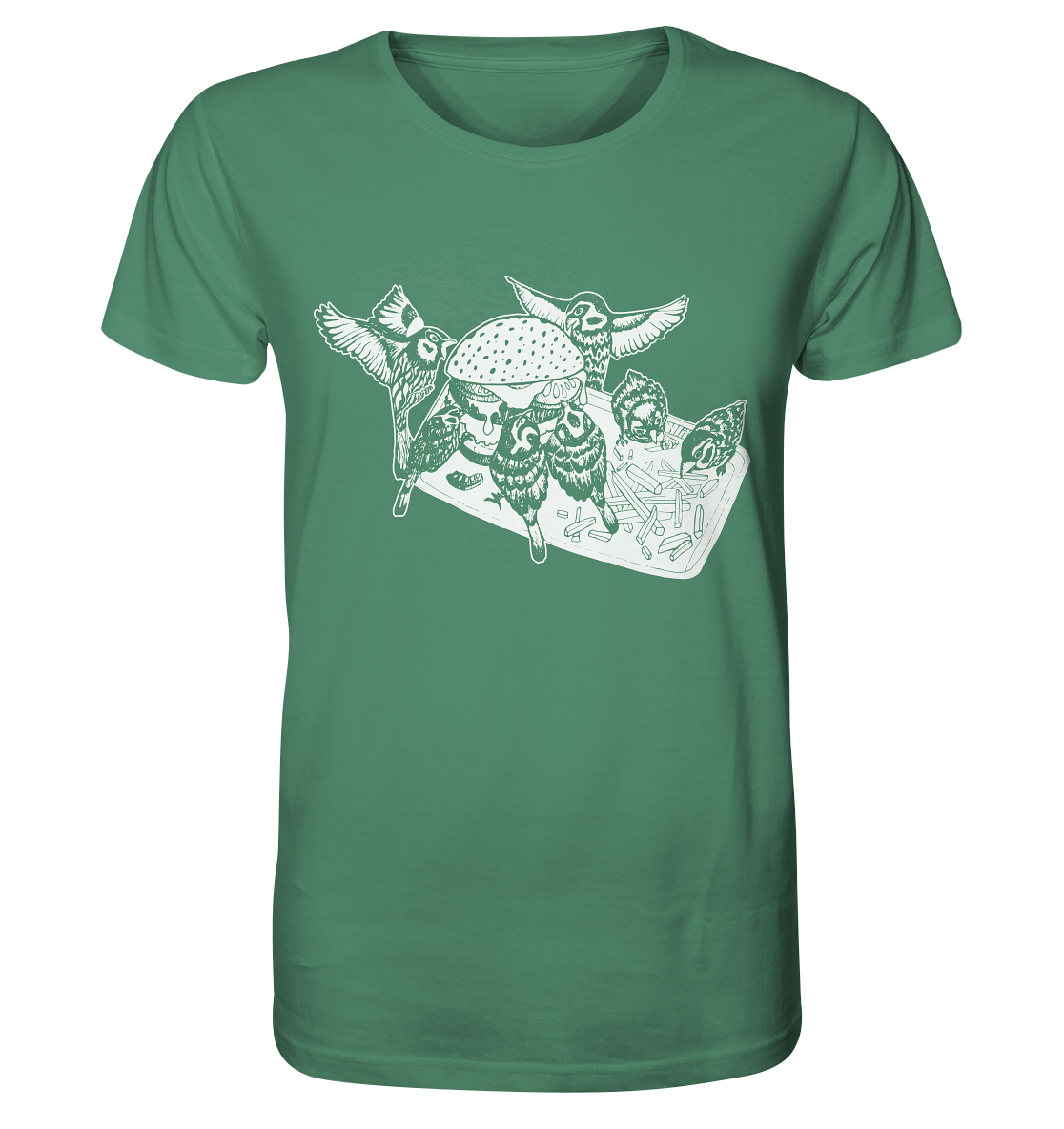 Birds in the City -  fairtrade Bio-Shirt für deinen nachhaltigen Hunger - Herren Organic Shirt - Fastfood Vögel